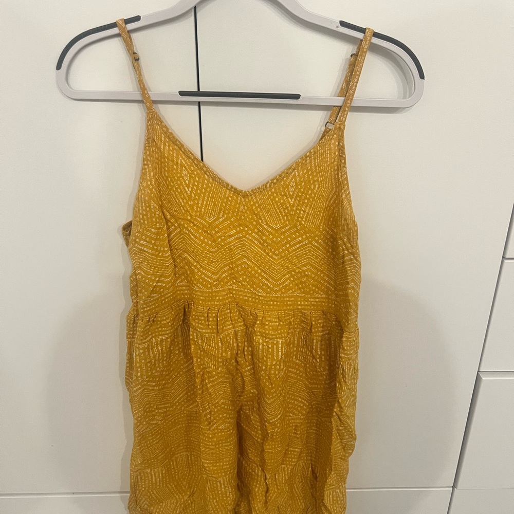 RVCA Yellow Spaghetti Strap Dress